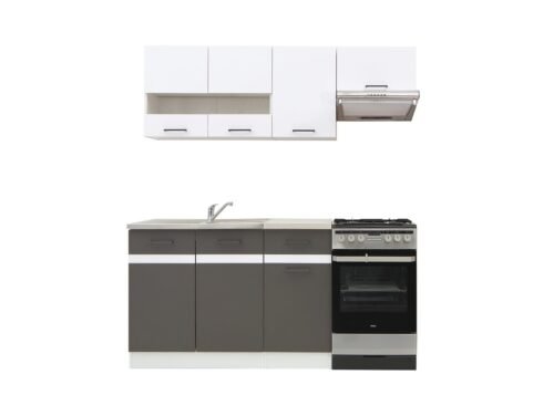 מטבח קומפלט לבן ואפור דגם Junona Line 180