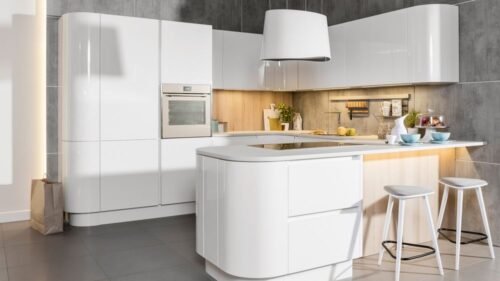 מטבח מודרני לבן דגם SOFT II