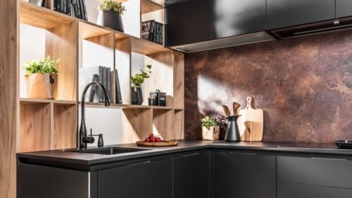 מטבח מודרני שחור דגם VIKA II