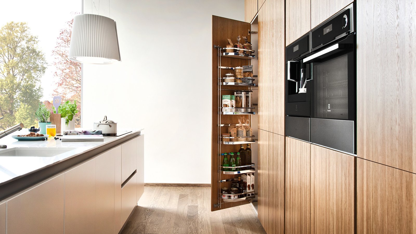 מטבח מודרני עץ בשילוב שחור דגם OKTAWIA I - אדום שחור לבן - אאוטלט רהיטים