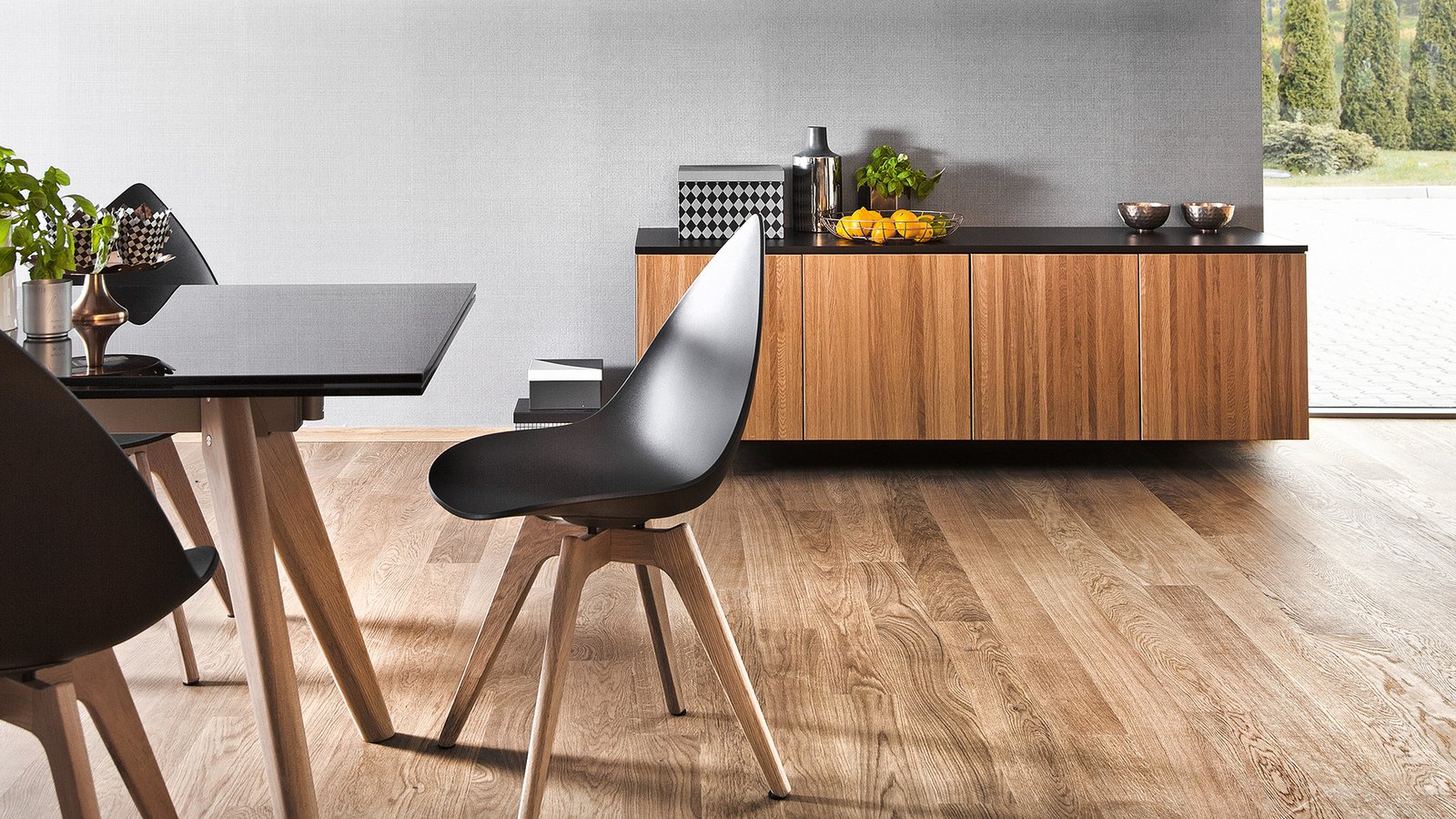 מטבח מודרני עץ בשילוב שחור דגם OKTAWIA I - אדום שחור לבן - אאוטלט רהיטים