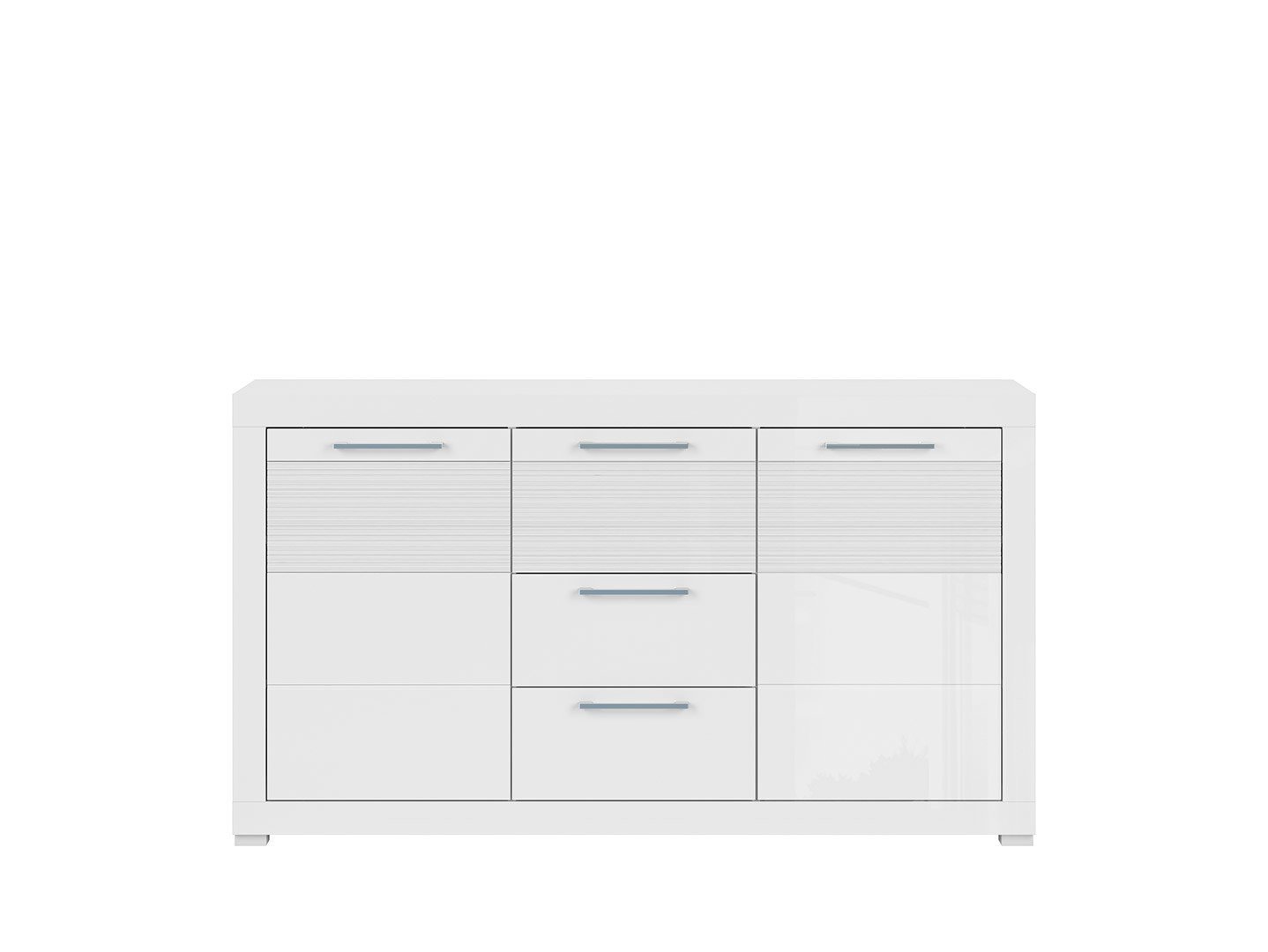 קומדה בצבע לבן לסלון דגם מזנון טלוויזיה לבן דגם Flames