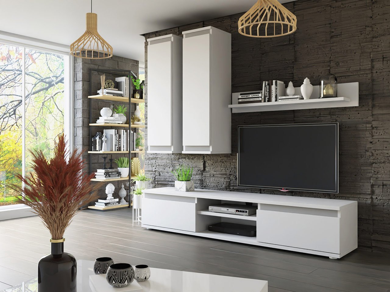 מזנון טלוויזיה או יחידת קיר דגם Necki