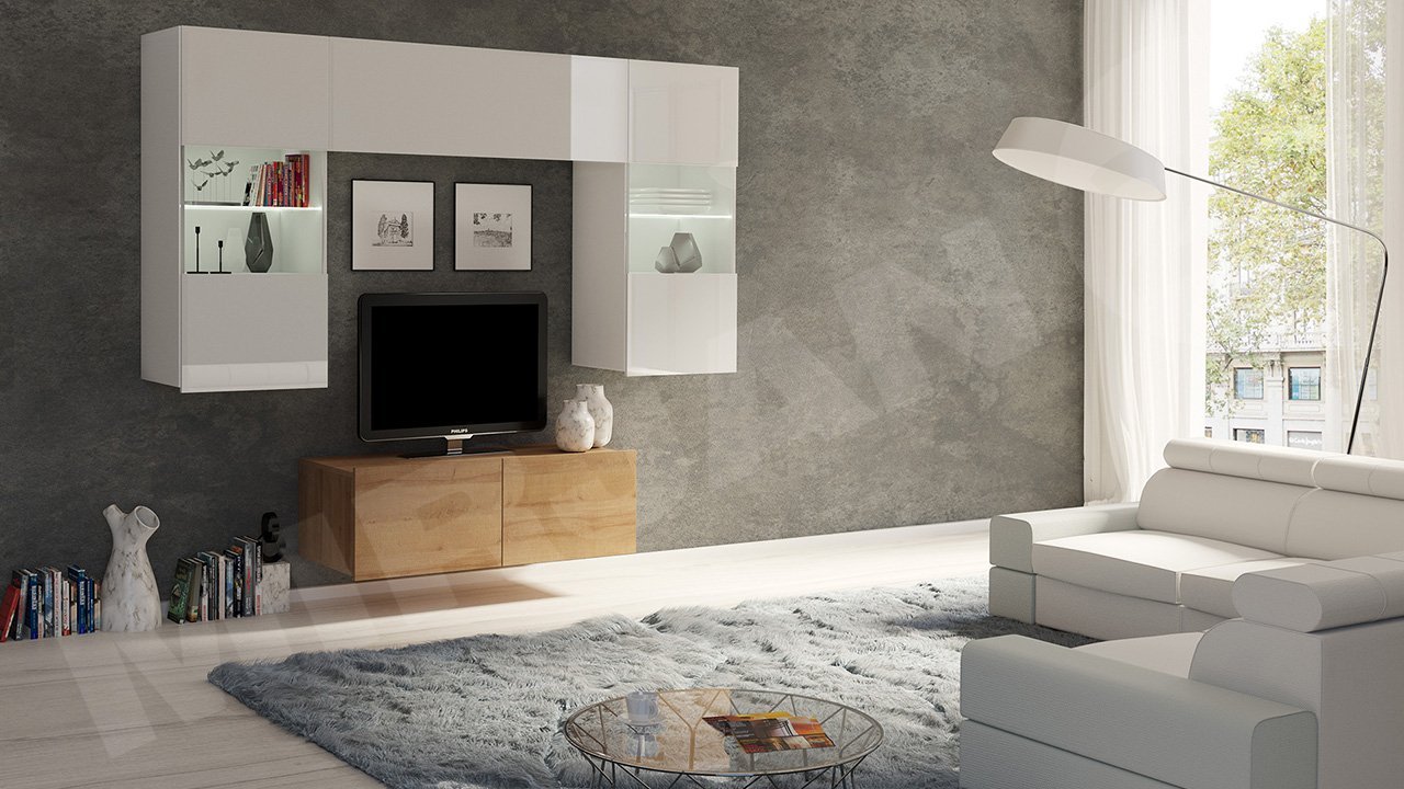 מזנון טלוויזיה עץ ולבן דגם Bralani X