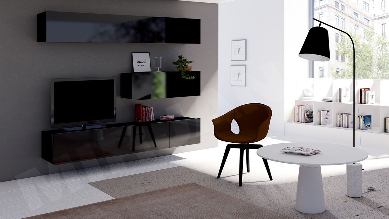 מזנון טלוויזיה שחור דגם Bralani VIII