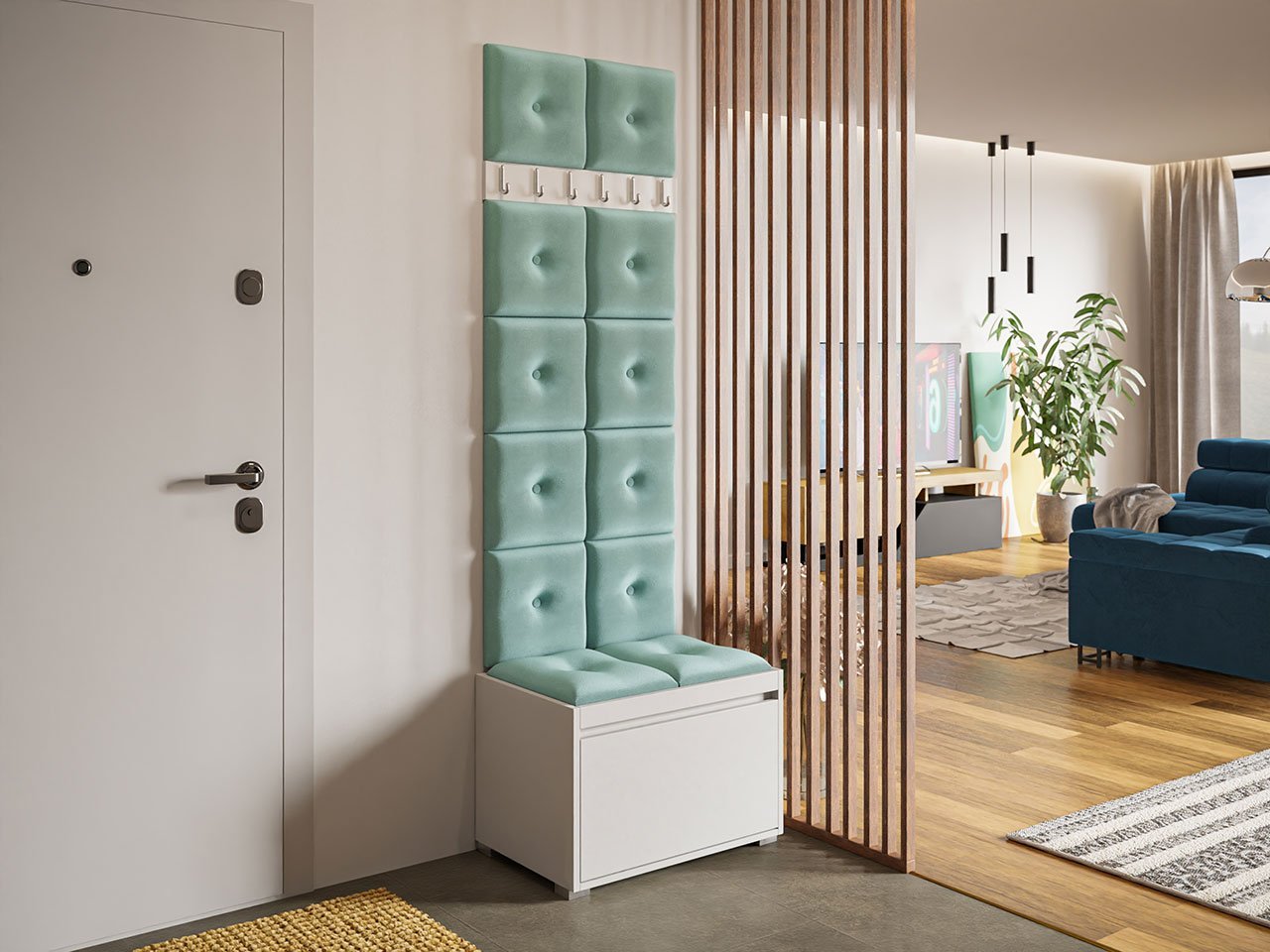 סט כניסה לבית בצבע ירוק פסטל דגם Konkor 60 VI