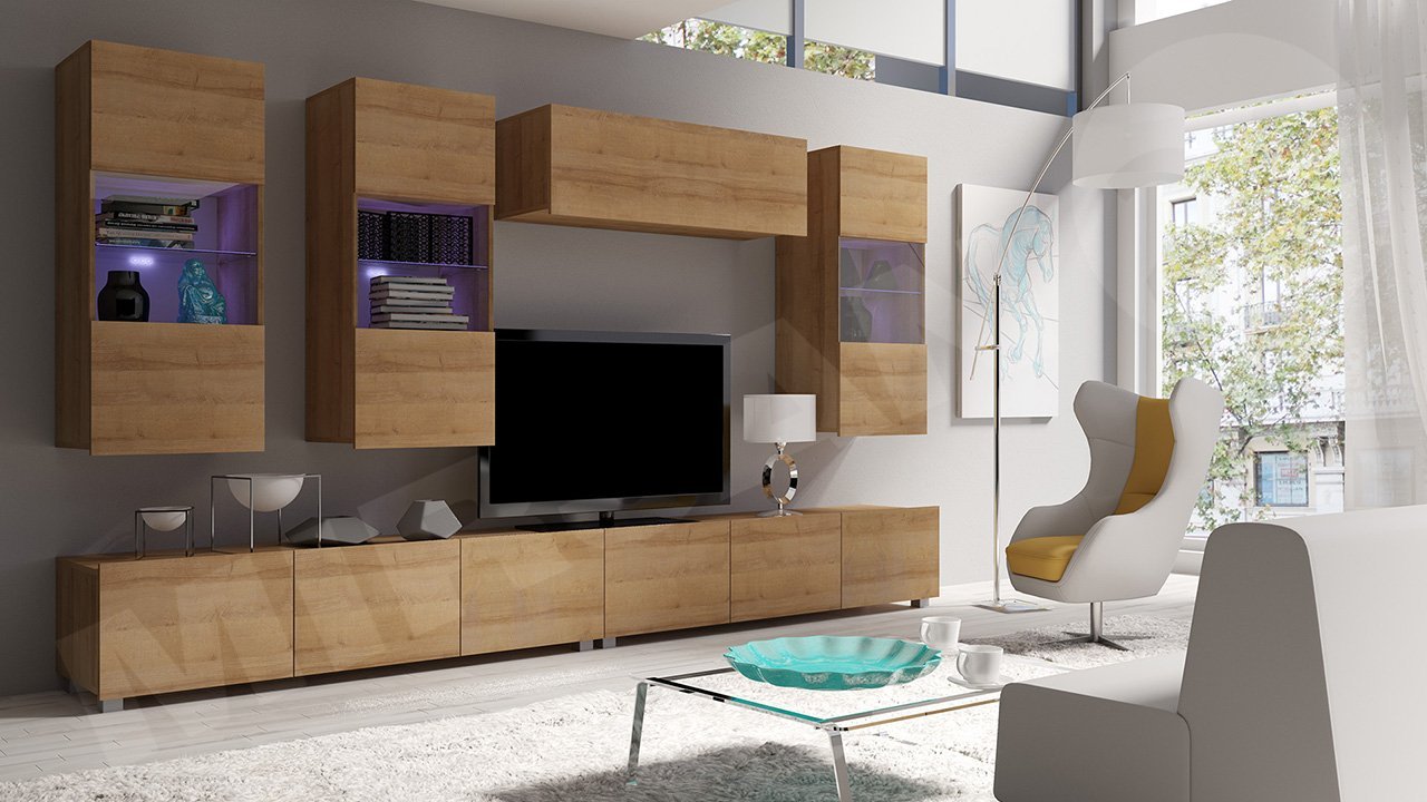 סט מזנון טלוויזיה עץ דגם Bralani V