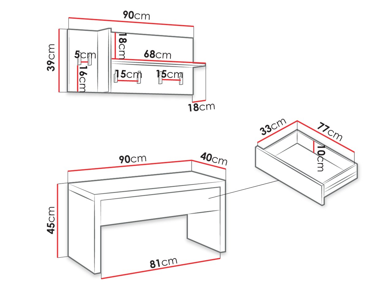 ריהוט לחדר כניסה דגם Apeninos