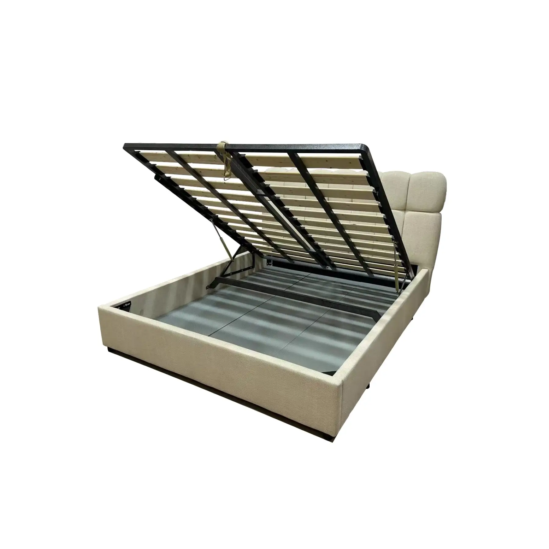 מיטה מרופדת בז' דגם ENIGMA מבית larso (3)