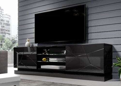שידת טלוויזיה גבוהה עם חריטה דקורטיבית RTV QIU 200