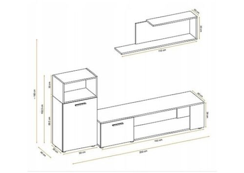 Alternative view of מיני מזנון מודרני לסלון קטן דגם Maze 1