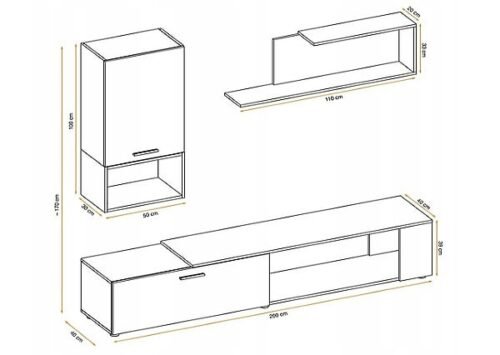 Alternative view of מזנון טלוויזיה מודרני קטן דגם Maze 2