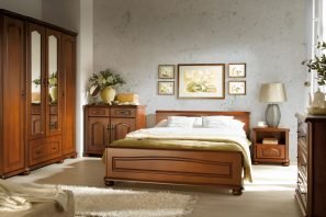 חדר שינה מעץ מגולף דגם נטליה